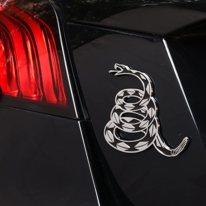 Fsforcar Dont Tread on Me Metal Car Sticker  Gadsden Flag Auto Emblem  3D Snake Decal for Automotive  Truck  Motorcycle (Silver) - Image 4